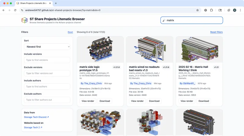 ST Share Projects Browser